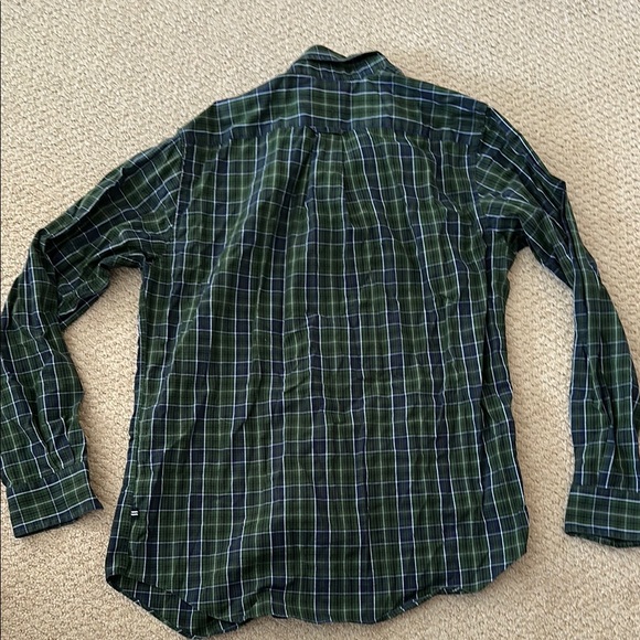 Men's Green and Blue Plaid Shirt - Picture 2 of 3